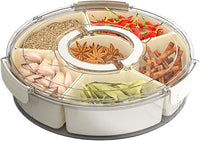 Bandeja Giratoria Multiusos con Tapa y Asa – 360°