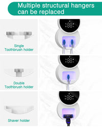 Soporte Esterilizador UV para Cepillos de Dientes con Pantalla LED